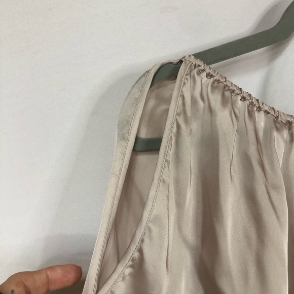 Boston Proper Peasant Boho Top Blouse Lace Fitted Waist Cold Shoulder Tie Front - Picture 4 of 11